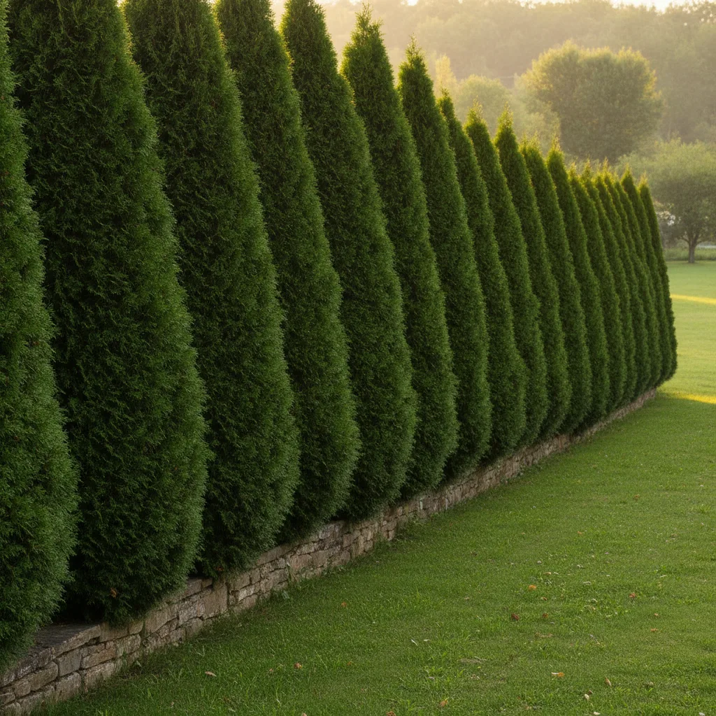 densité plantation haie thuyas