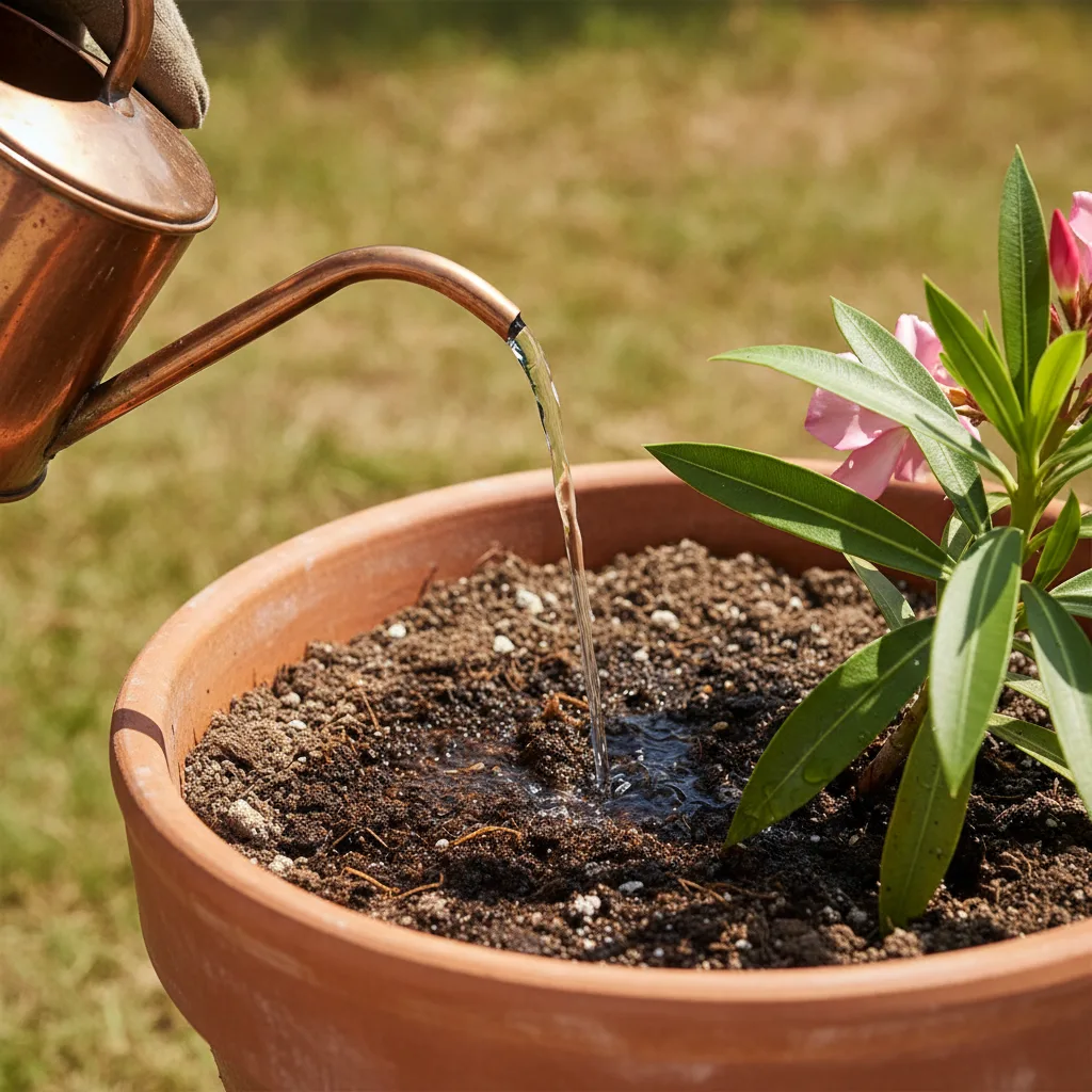 entretien laurier rose en pot