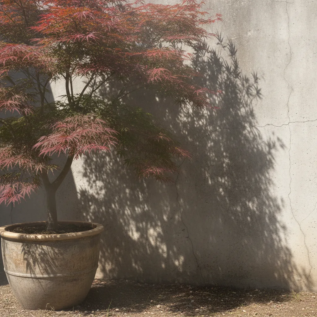 érable du japon feuilles qui sèchent