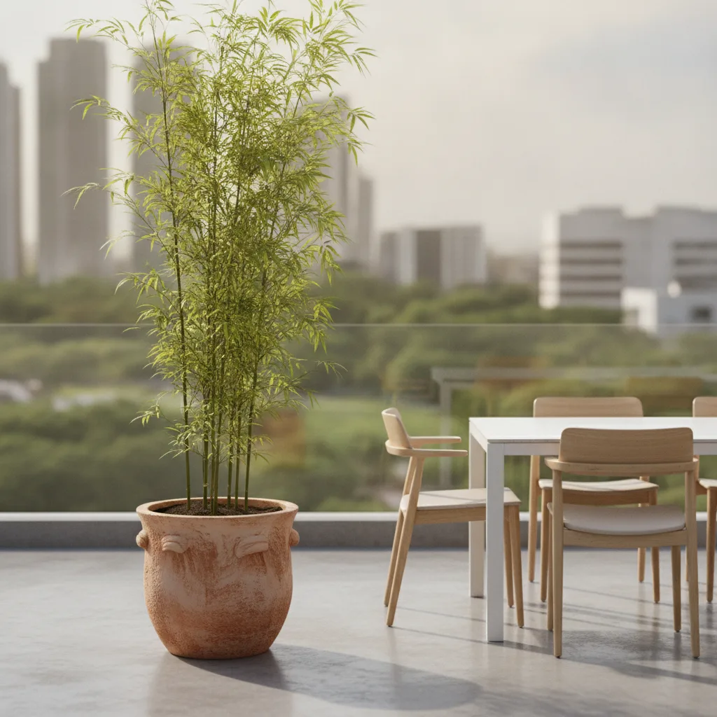 bambou en pot terrasse