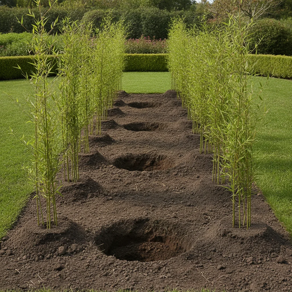 haie de bambou fargesia distance plantation